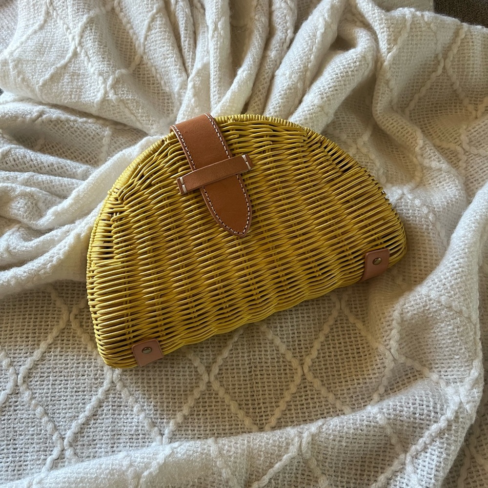 J.Crew Rattan Clutch